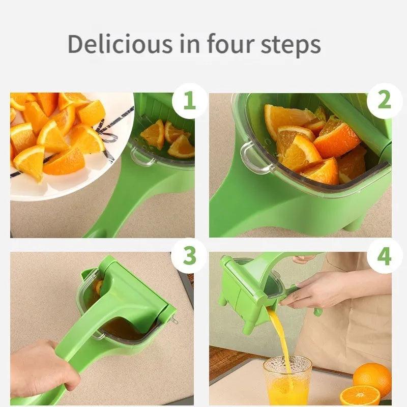 Green Handheld Manual Juicer for Citrus & Vegetables by HitMyNeed