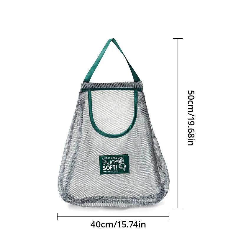 Green Hanging Mesh Bag for Fruit & Vegetable Storage by HitMyNeed