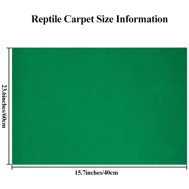 Green Moisture Proof Reptile Carpet 60 x 40 cm by HitMyNeed