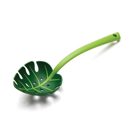 Green Monstera Leaf Pasta Serving Spoon by HitMyNeed