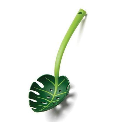 Green Monstera Leaf Pasta Serving Spoon by HitMyNeed