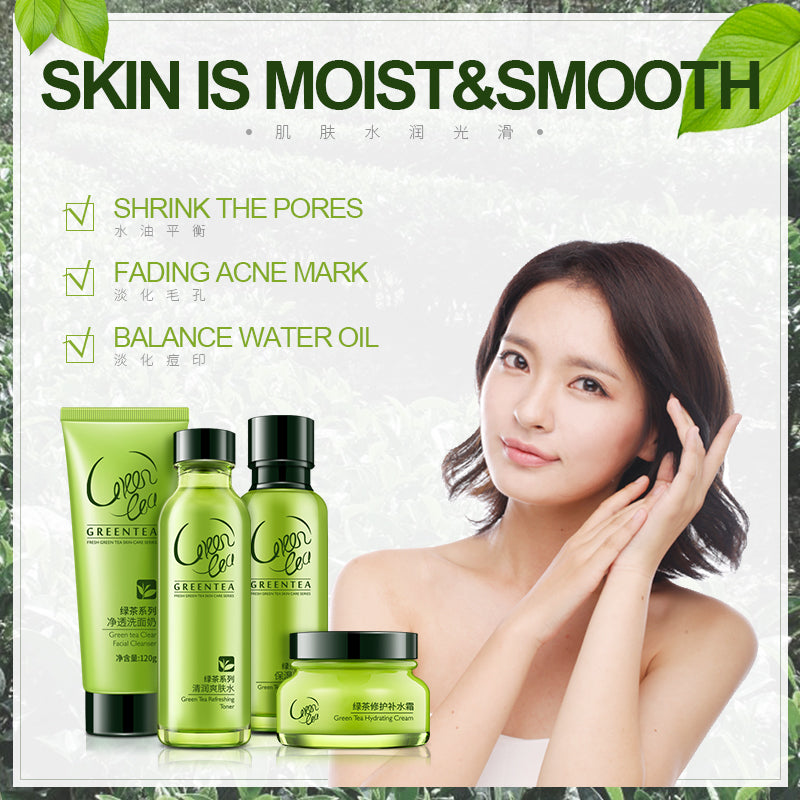 Green Tea Facial Skin Care Set 3-Step Routine by HitMyNeed