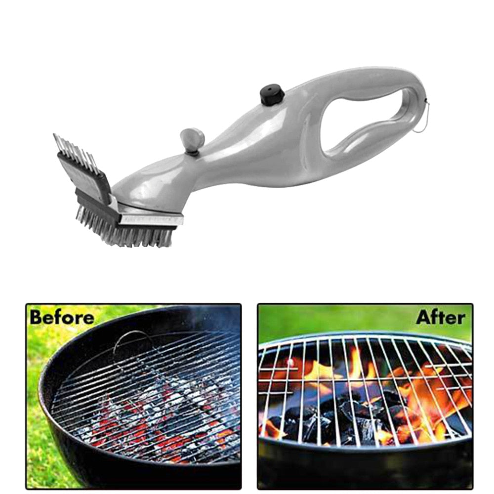 Grill Brush with Stainless Steel Bristles and Water Tank by HitMyNeed