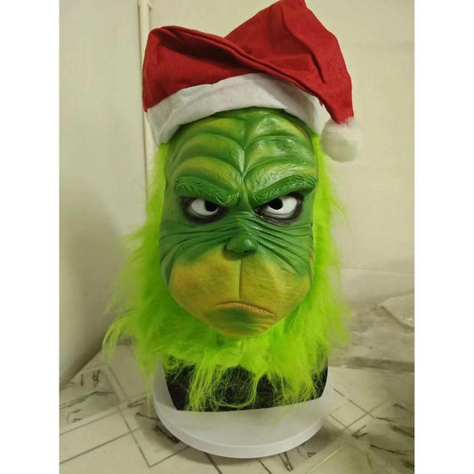Grinch Green Monster Latex Halloween Mask by HitMyNeed