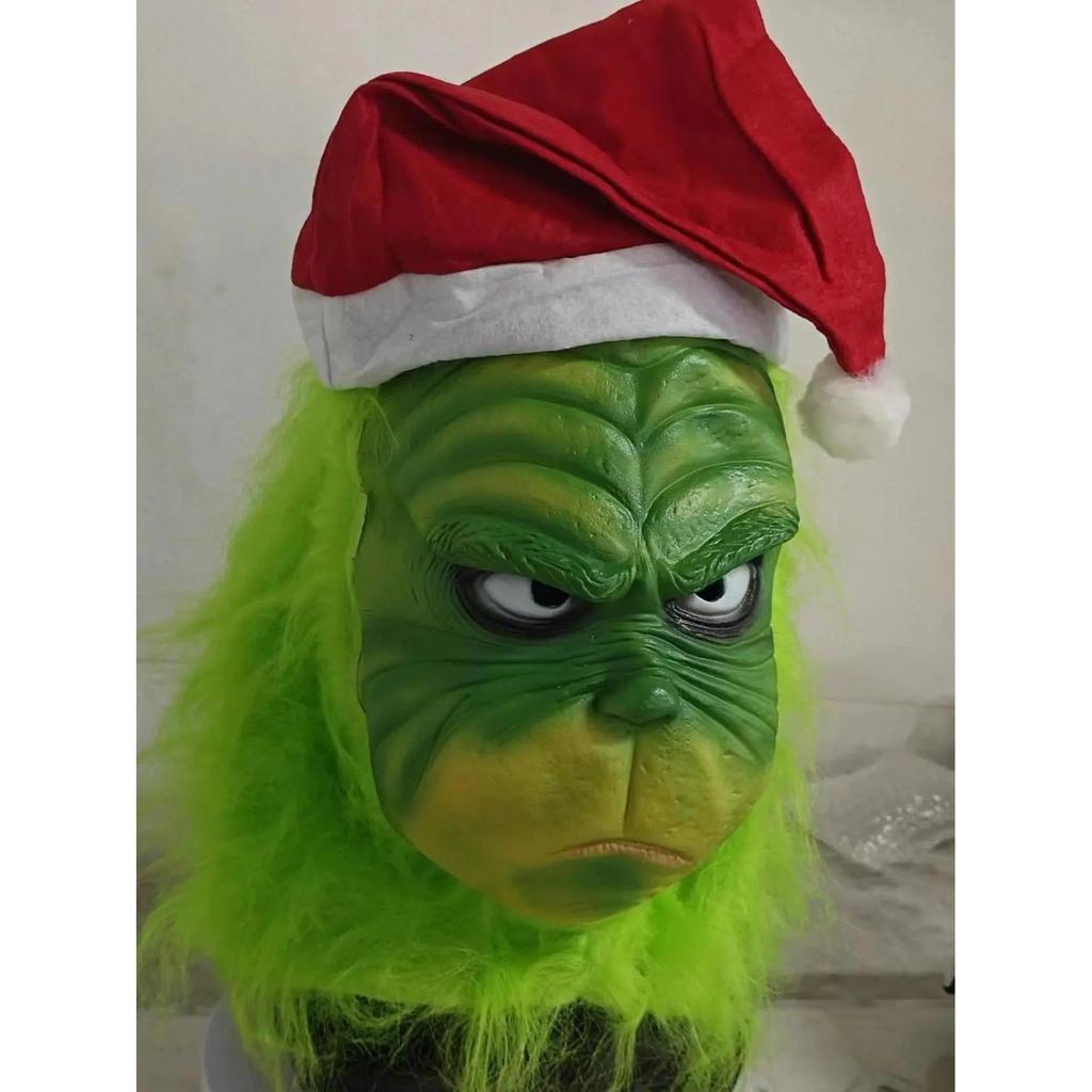 Grinch Green Monster Latex Halloween Mask by HitMyNeed