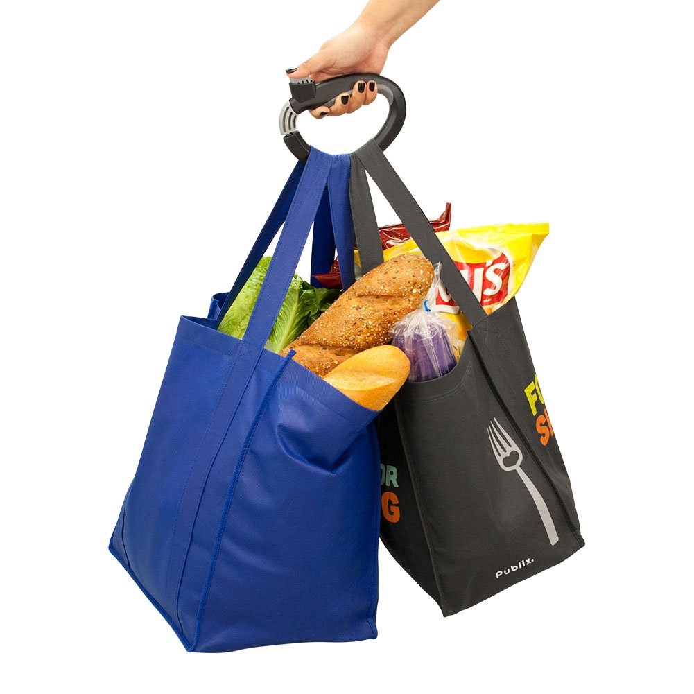 Grocery Bag Holder Handy Hook with Soft Grip by HitMyNeed