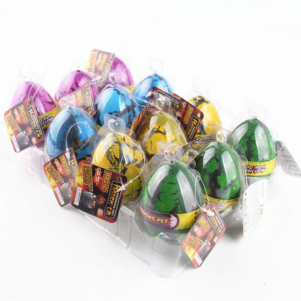 Growing Dinosaur Egg Toy Set - 12 Piece Hatching Dinos by HitMyNeed