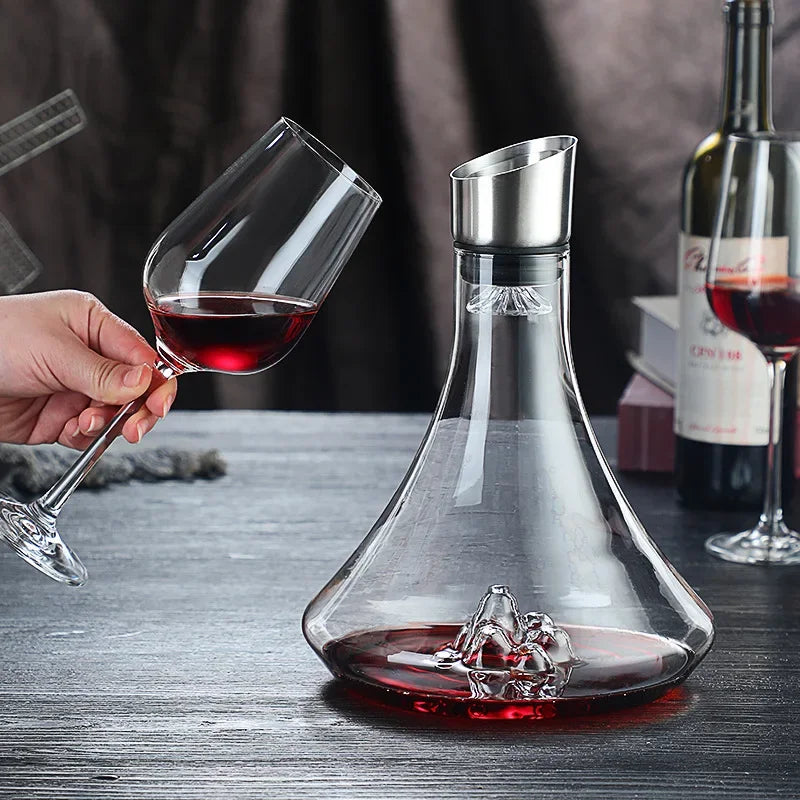 Guanshan Snow Mountain Glass Wine Decanter 1800ml by HitMyNeed
