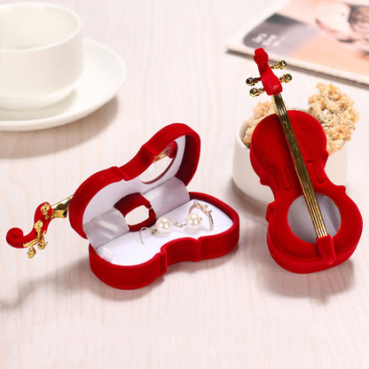 Guitar Shape Velvet Jewelry Gift Box by HitMyNeed