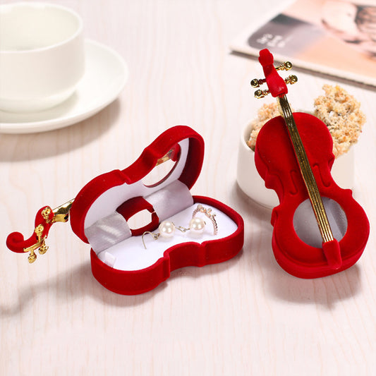 Guitar Shape Velvet Jewelry Gift Box by HitMyNeed