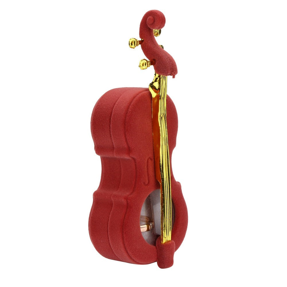 Guitar Shape Velvet Jewelry Gift Box by HitMyNeed