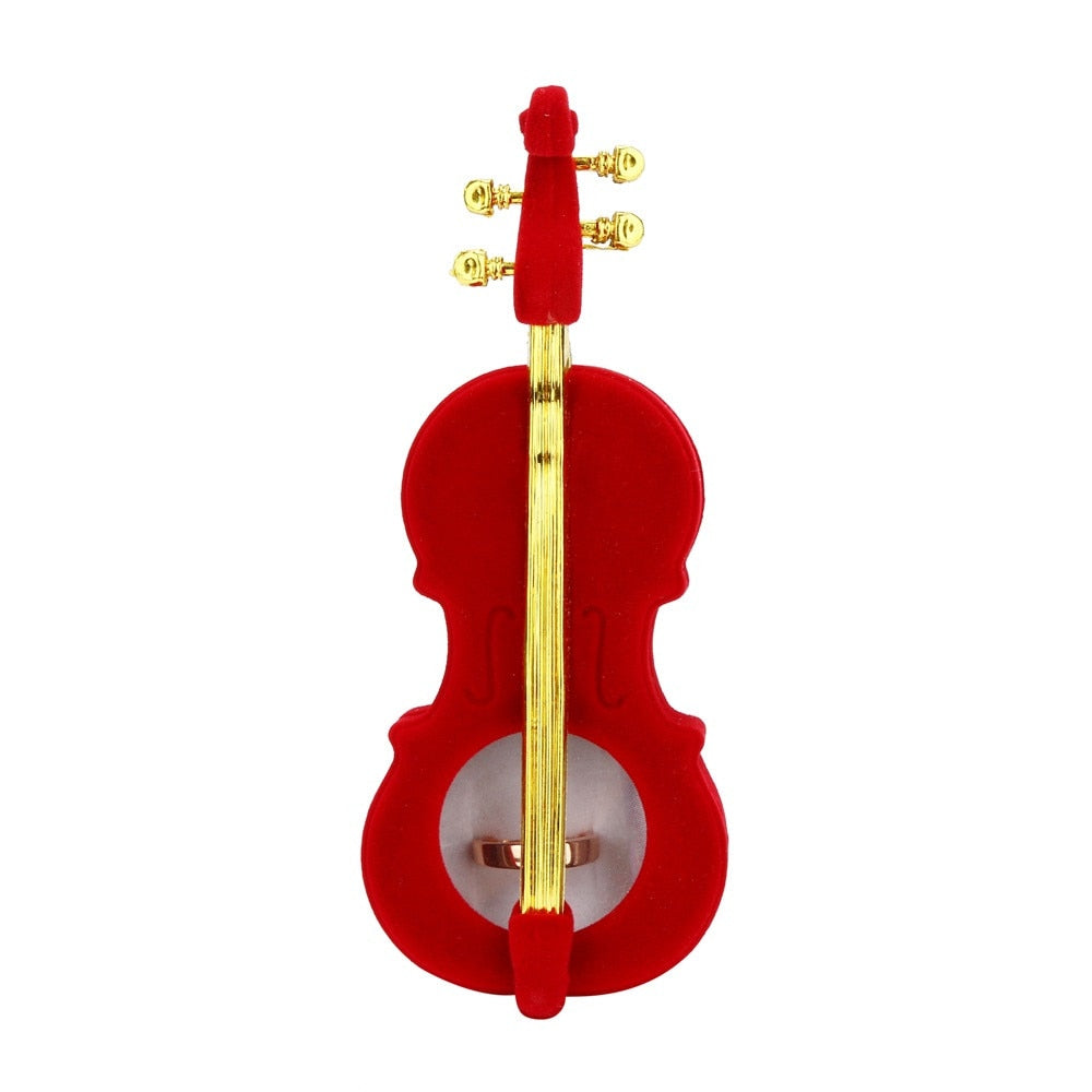Guitar Shape Velvet Jewelry Gift Box by HitMyNeed