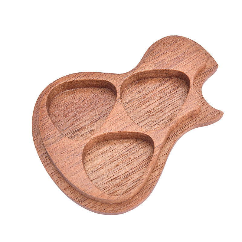 Guitar Shape Wooden Pick Holder Case by HitMyNeed