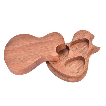 Guitar Shape Wooden Pick Holder Case by HitMyNeed