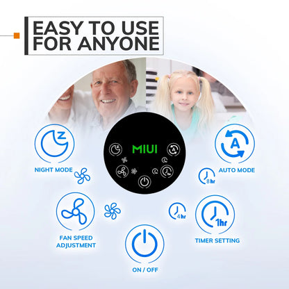 H13 HEPA Air Purifier for Bedroom & Pet Allergies by HitMyNeed