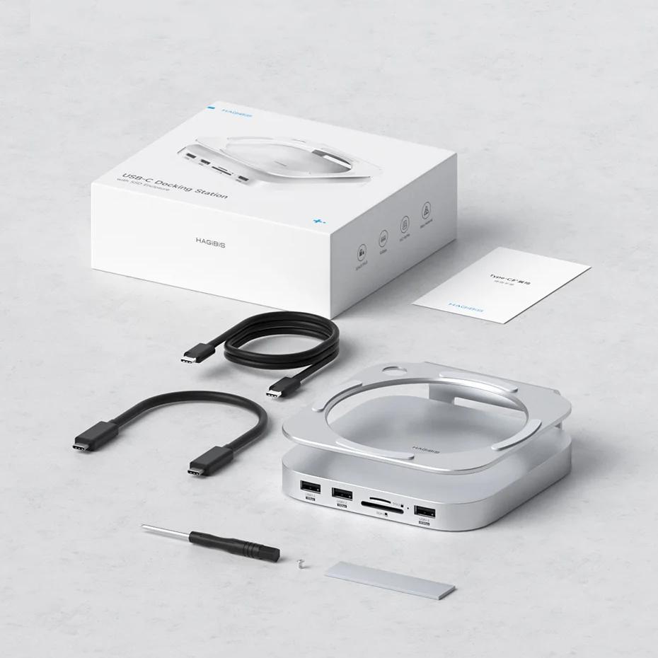Hagibis USB‑C Hub & M.2 SSD Stand for Mac mini M4/M4 Pro by HitMyNeed