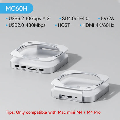 Hagibis USB-C Hub & M.2 SSD Stand for Mac mini M4/M4 Pro by HitMyNeed