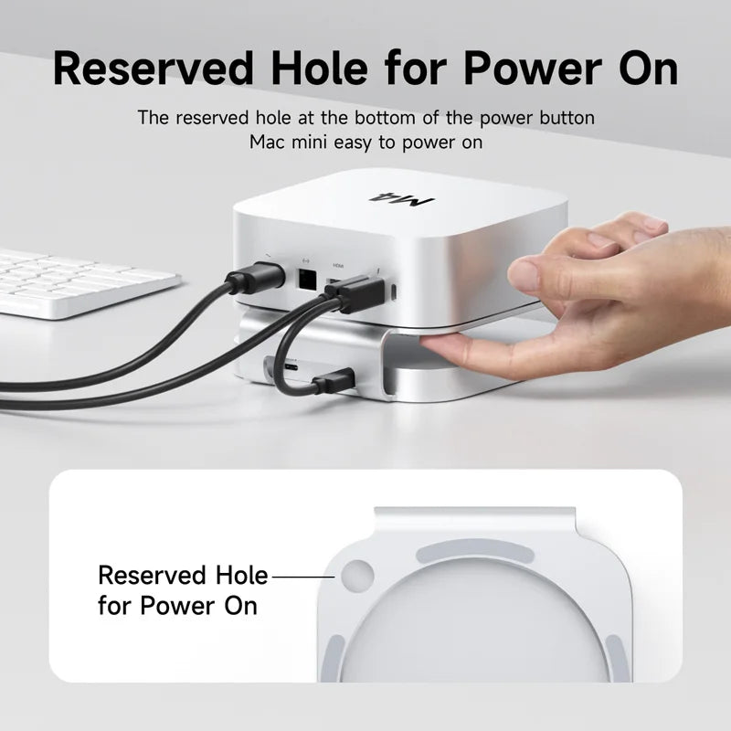 Hagibis USB‑C Hub & M.2 SSD Stand for Mac mini M4/M4 Pro by HitMyNeed