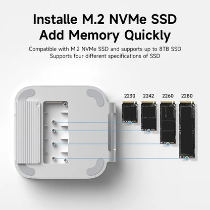 Hagibis USB-C Hub & M.2 SSD Stand for Mac mini M4/M4 Pro by HitMyNeed