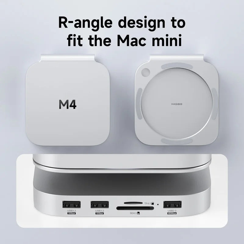 Hagibis USB‑C Hub & M.2 SSD Stand for Mac mini M4/M4 Pro by HitMyNeed