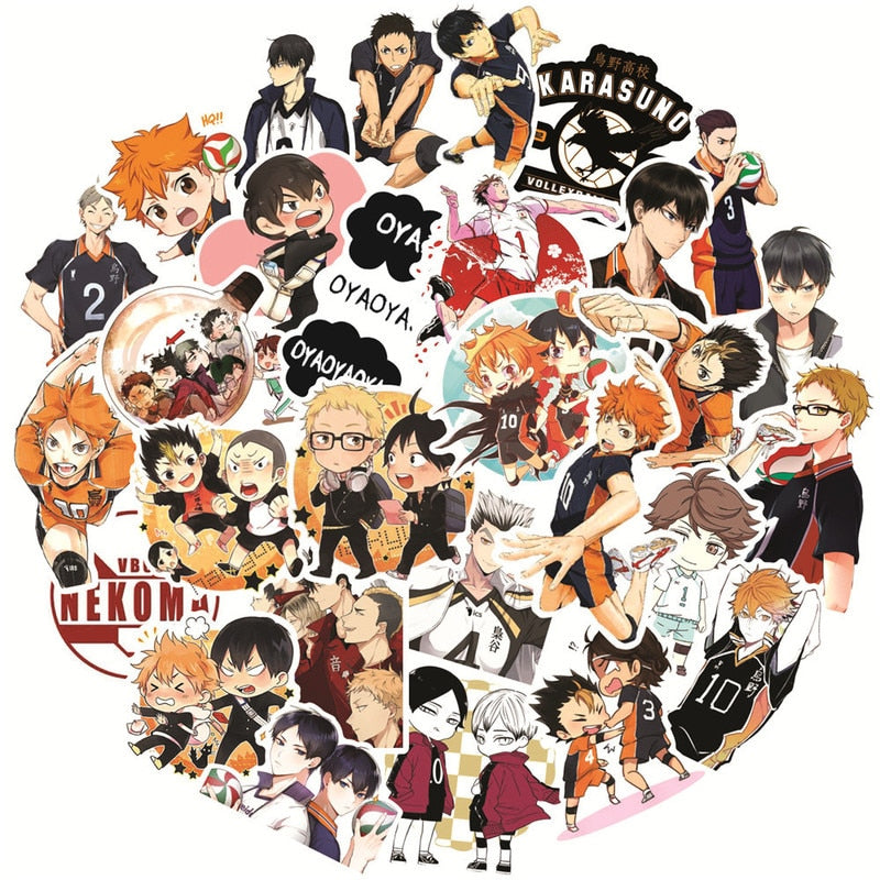 Haikyu Anime PVC Stickers Set (50pcs) by HitMyNeed