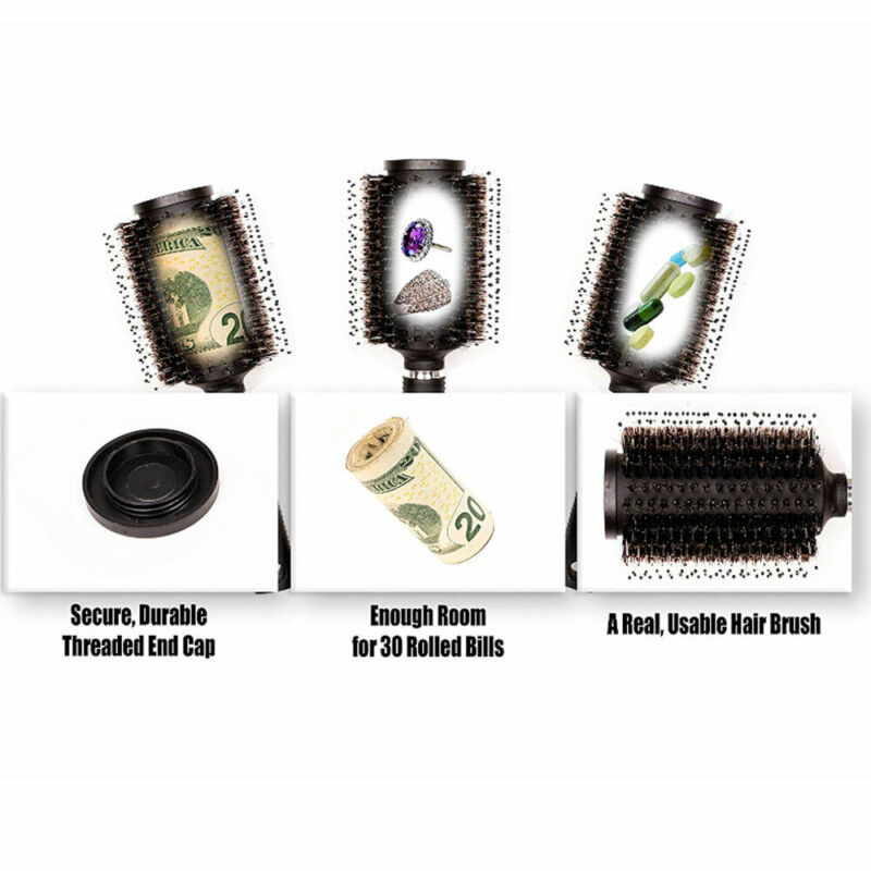 Hair Brush Hidden Safe for Jewelry and Cash by HitMyNeed