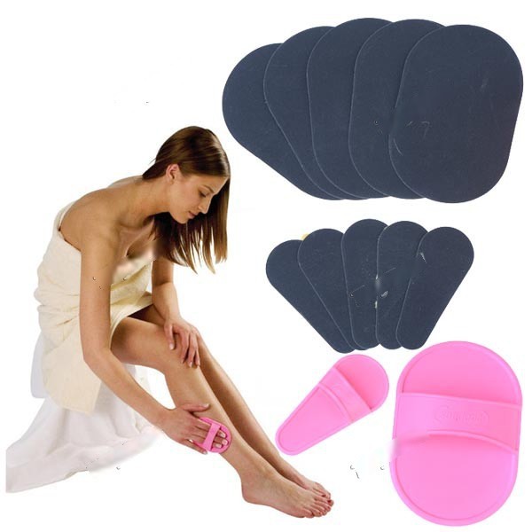 Hair Removal Pads Set of 13 with Travel Case by HitMyNeed