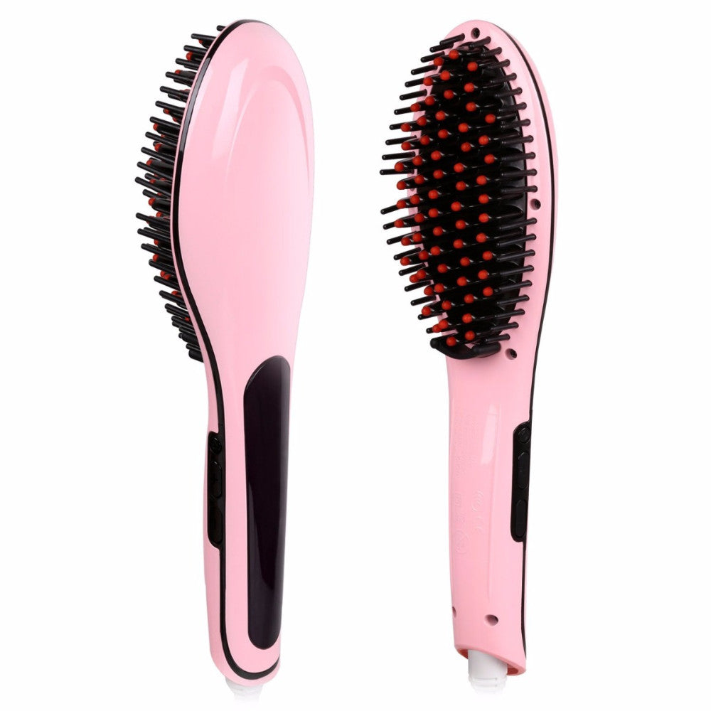 Hair Straightening Brush with LED Temperature Display by HitMyNeed