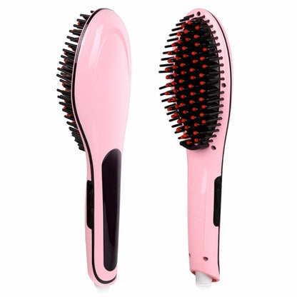 Hair Straightening Brush with LED Temperature Display by HitMyNeed