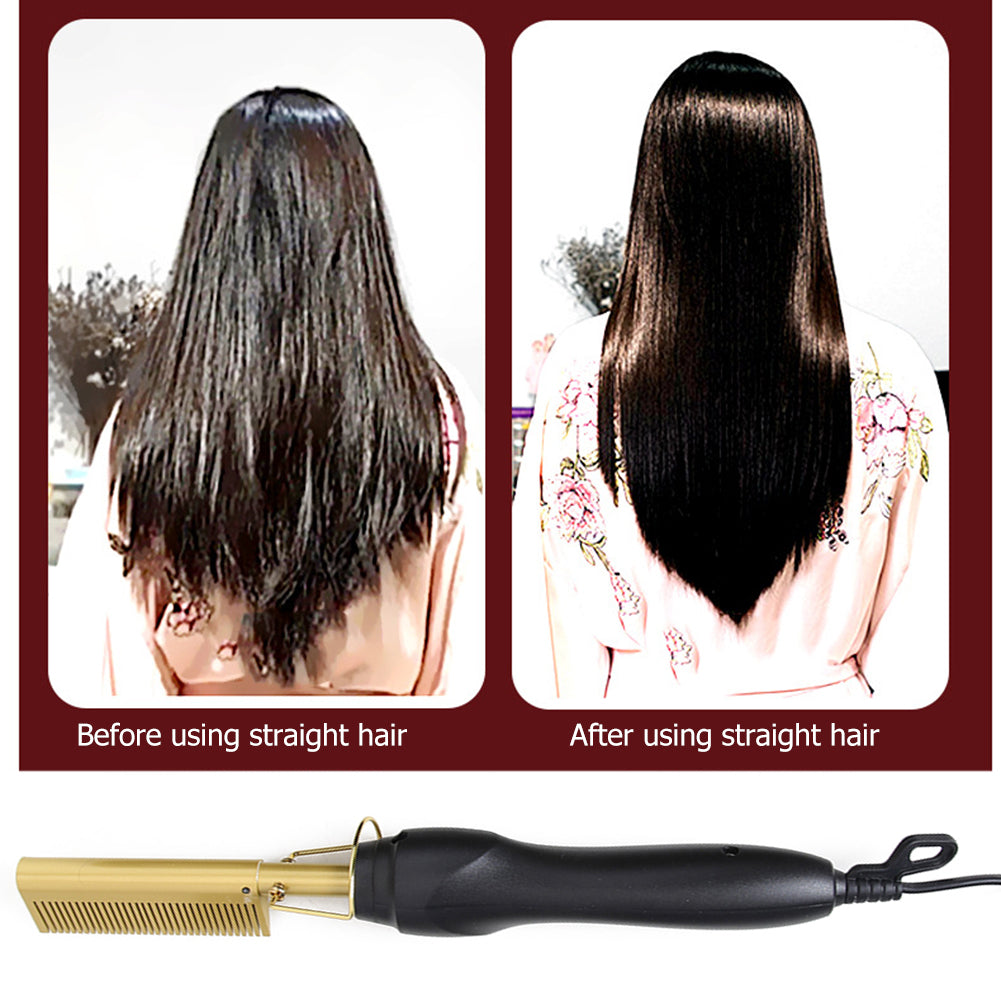 Hair Straightening Heating Comb with 3 Heat Modes us-plug by HitMyNeed