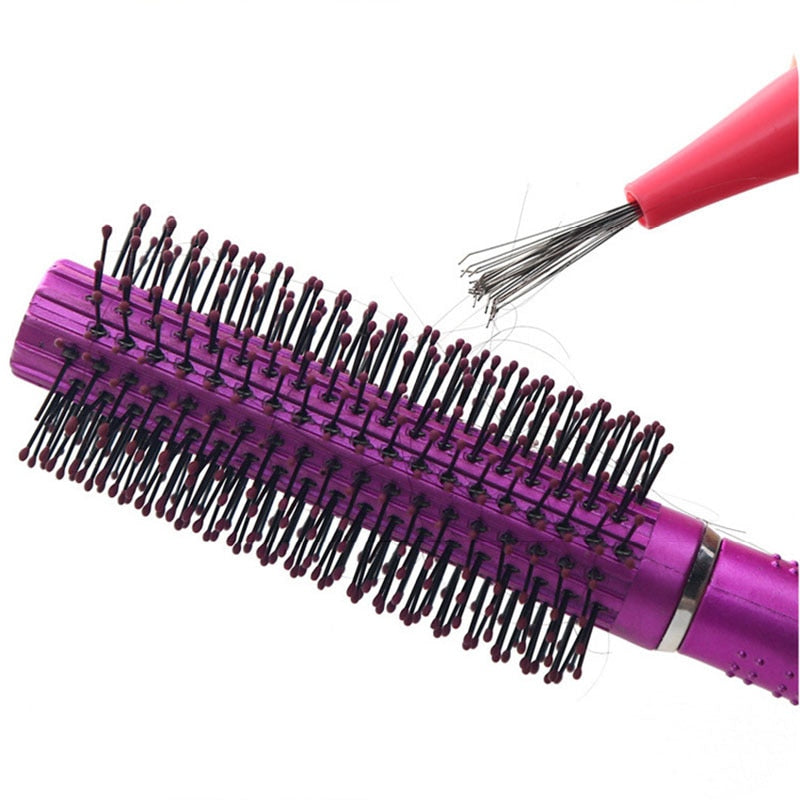 Hairbrush Cleaning Tool with Angled Metal Bristles by HitMyNeed
