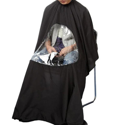 Haircut Cape with Transparent Phone Window by HitMyNeed