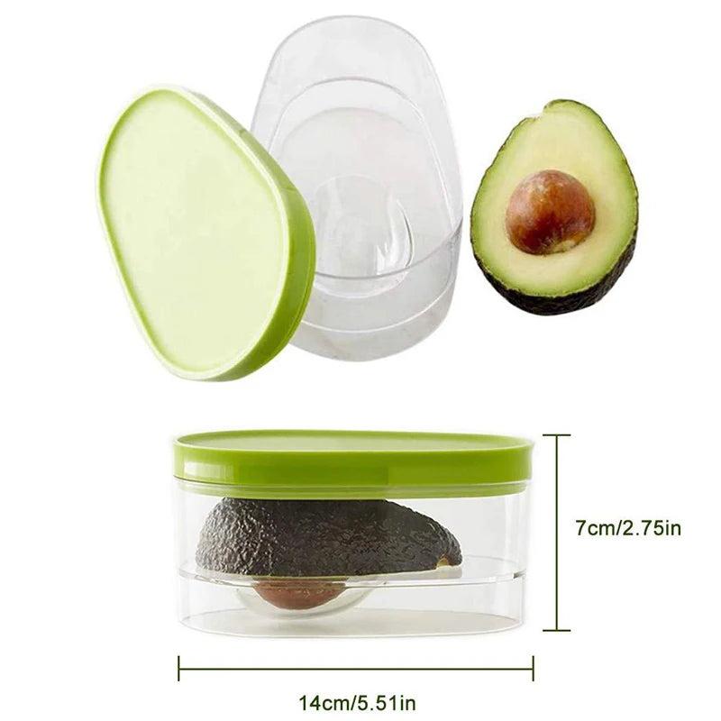 Half Avocado Airtight Storage Container, Clear Plastic by HitMyNeed