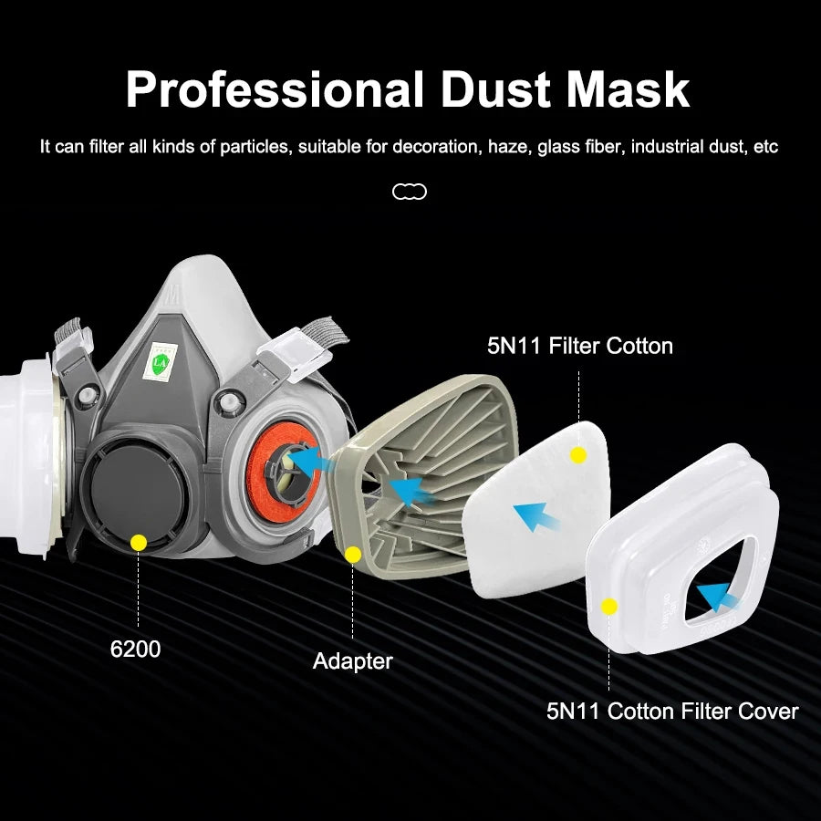 Half-Face Respirator Mask with 5N11 Particle Filters by HitMyNeed