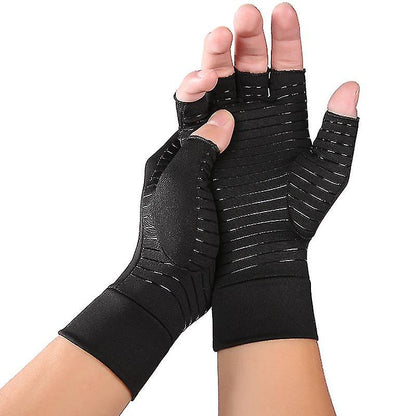 Half Finger Copper Compression Gloves for Arthritis s by HitMyNeed
