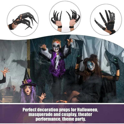 Halloween Articulated Skeleton Finger Gloves by HitMyNeed