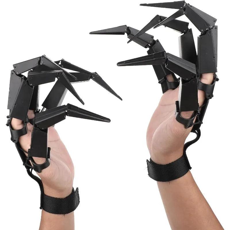 Halloween Articulated Skeleton Finger Gloves Right Hand by HitMyNeed