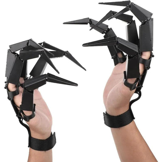 Halloween Articulated Skeleton Finger Gloves Right Hand by HitMyNeed