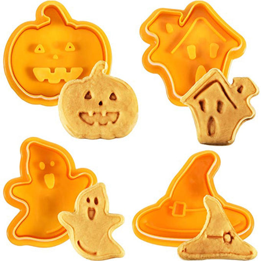 Halloween Biscuit Mold Cookie Cutters Set (4pcs) by HitMyNeed