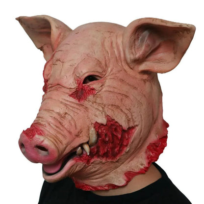 Halloween Bloody Pig Head Latex Horror Mask by HitMyNeed