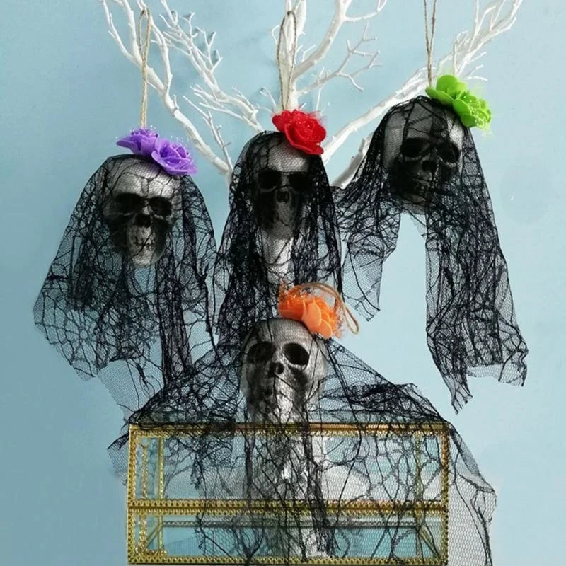 Halloween Foam Skull Bride Hanging Ornament by HitMyNeed