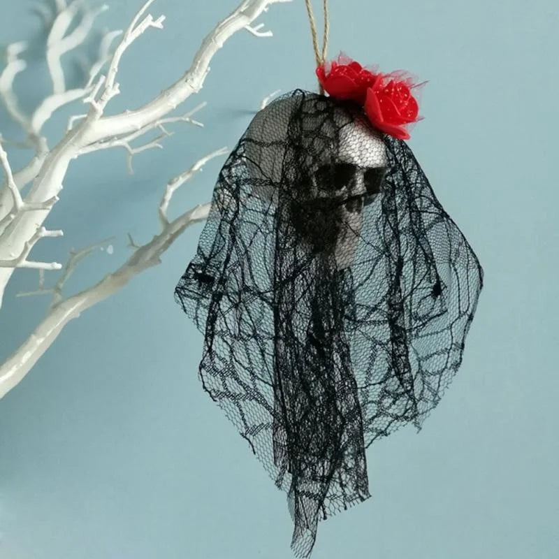 Halloween Foam Skull Bride Hanging Ornament by HitMyNeed