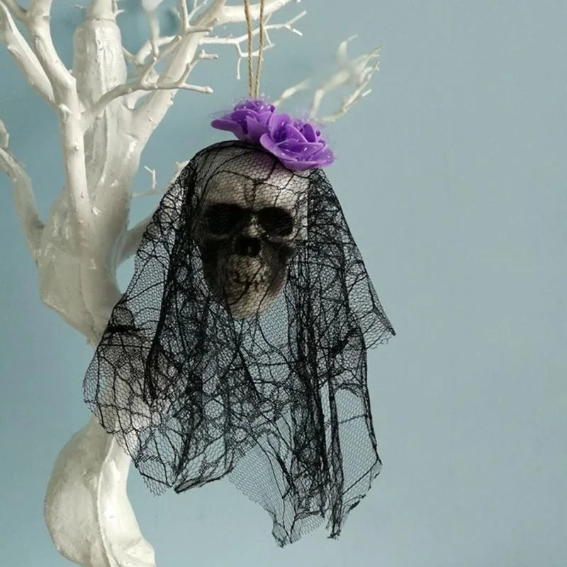 Halloween Foam Skull Bride Hanging Ornament 8.0 by HitMyNeed