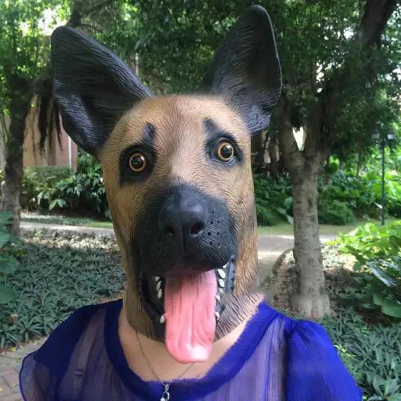 Halloween German Shepherd Latex Dog Mask by HitMyNeed