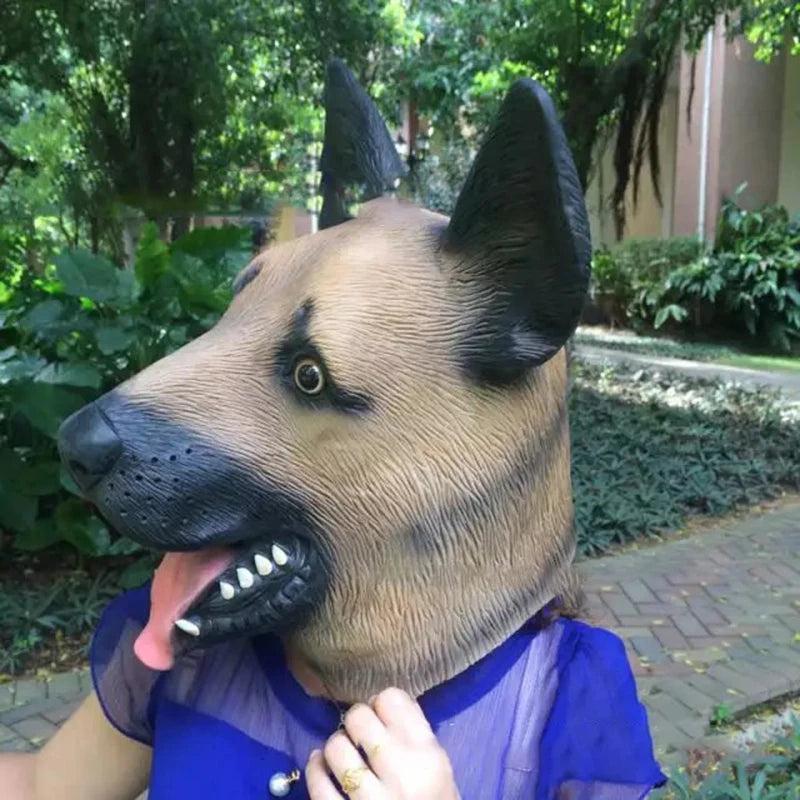 Halloween German Shepherd Latex Dog Mask by HitMyNeed