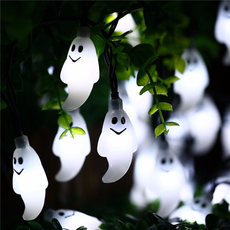 Halloween Ghost Solar String Lights, 30 LED Outdoor by HitMyNeed