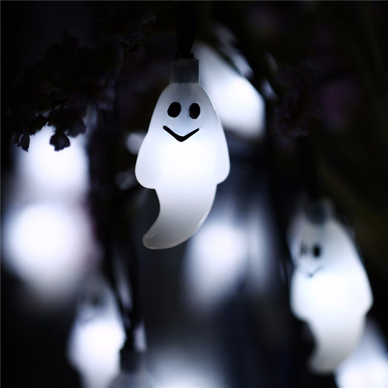 Halloween Ghost Solar String Lights, 30 LED Outdoor by HitMyNeed