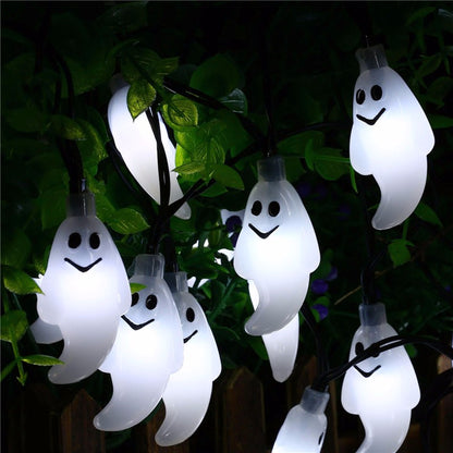 Halloween Ghost Solar String Lights, 30 LED Outdoor by HitMyNeed