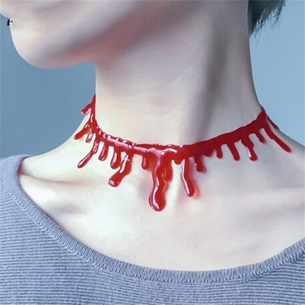 Halloween Gothic Blood Drip Choker Necklace by HitMyNeed