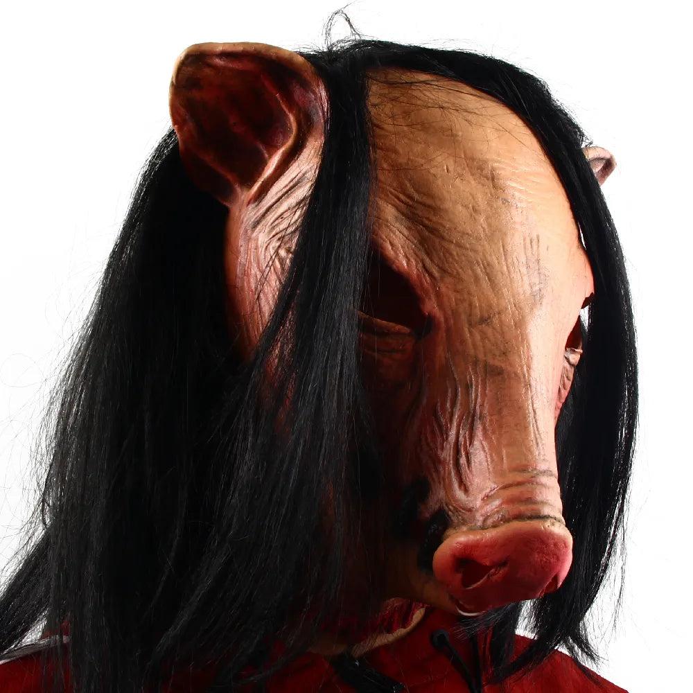 Halloween Horror Pig Head Latex Mask for Adults by HitMyNeed